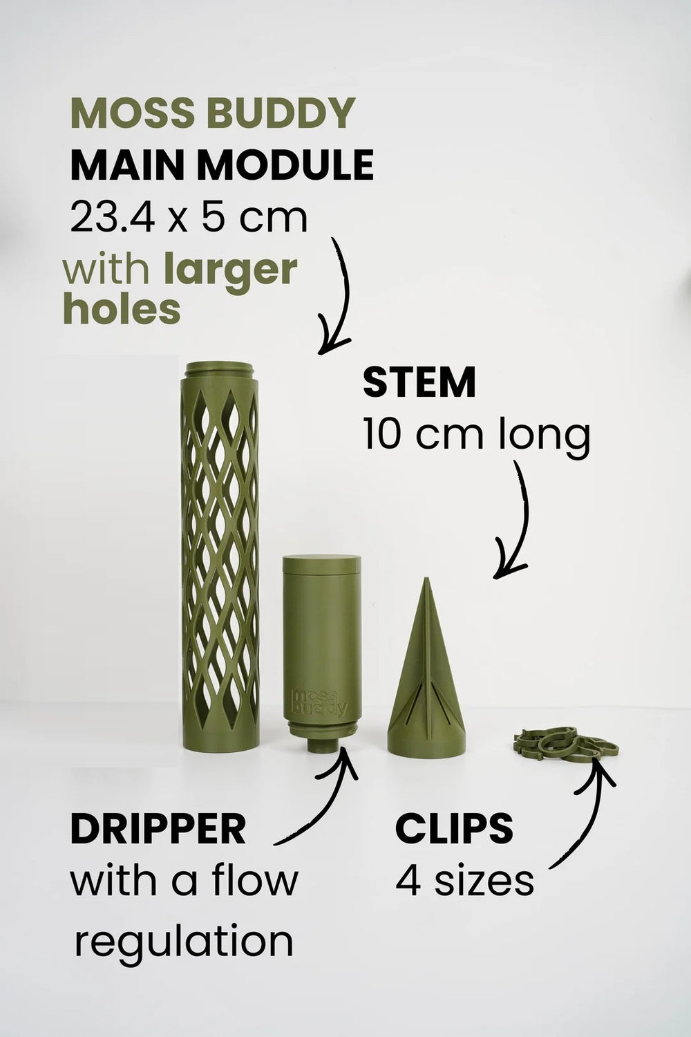 Modular Self-Watering Moss Pole for Climbers