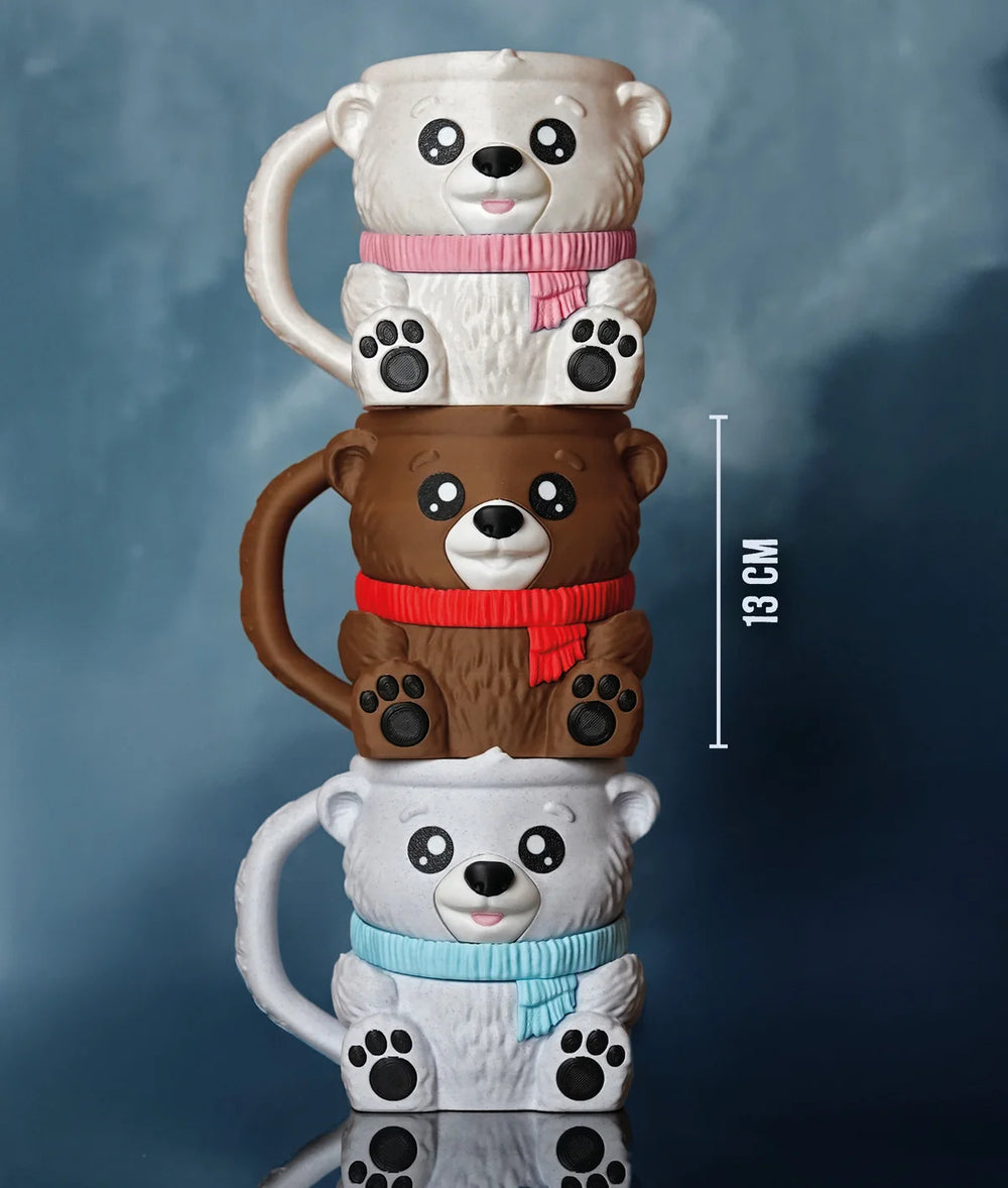 Polar Bear Ice Cream Pint Holder with Spoon Slots