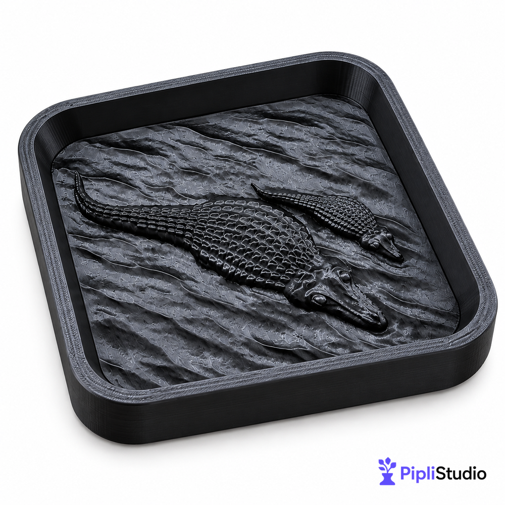 Crocodile Catch-All Tray – Stylish Entryway Organizer