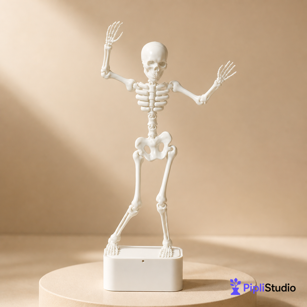 Dancing Skeleton Aquarium Bubbler – Air-Powered Fun