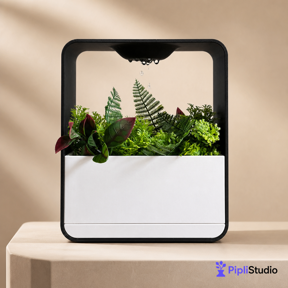 Cloud XL Self-Watering Desk Planter Vase with Drip Tray