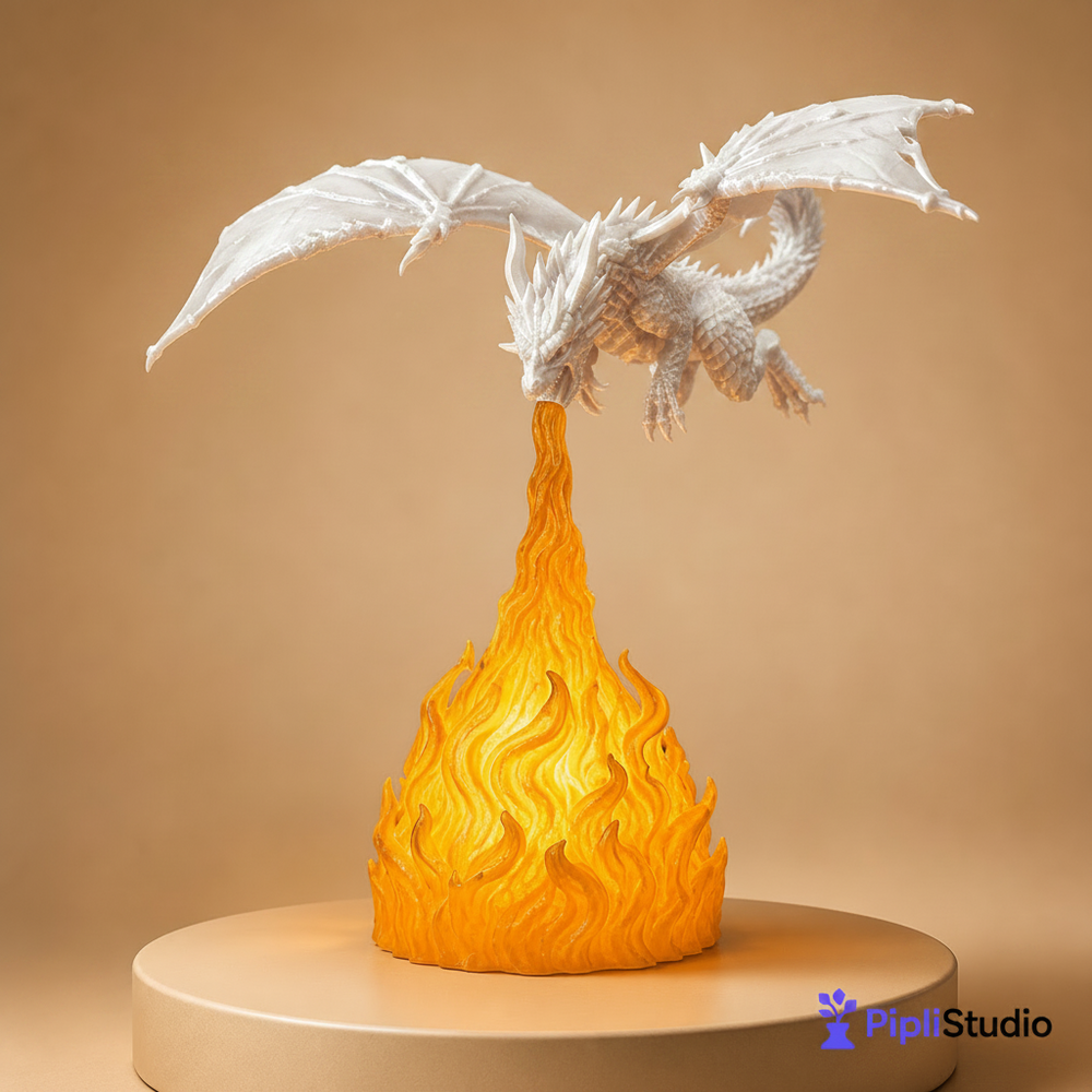 GOT Themed Dragon Flame LED Lamp – Cinematic Fantasy Glow