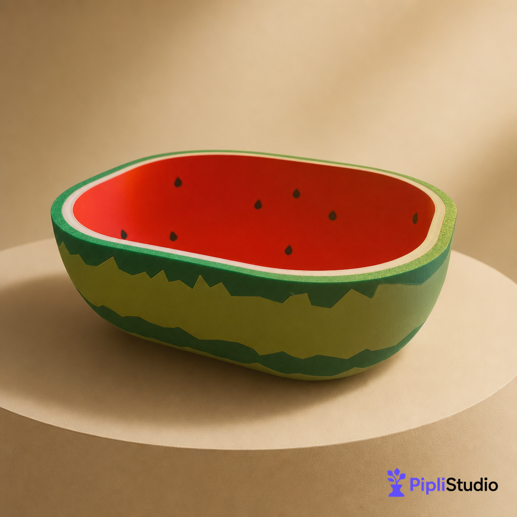 Watermelon Bowl - Fruit, Vegetable Storage Container & Organizer
