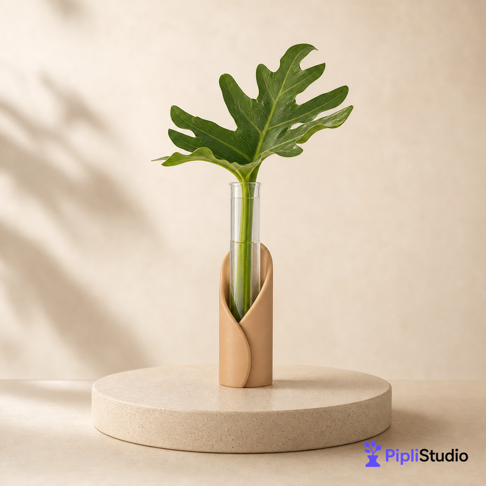 Wrap Tube Propagation Vase Holder for Wall & Table (Set Of 6)
