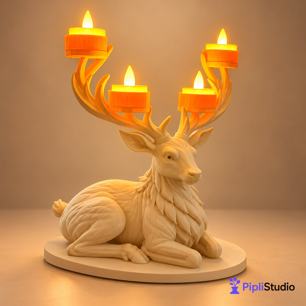 Deer Led Tealight Holder