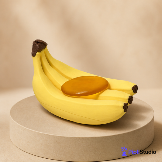 Banana Soap Dish with Hidden Drip Tray
