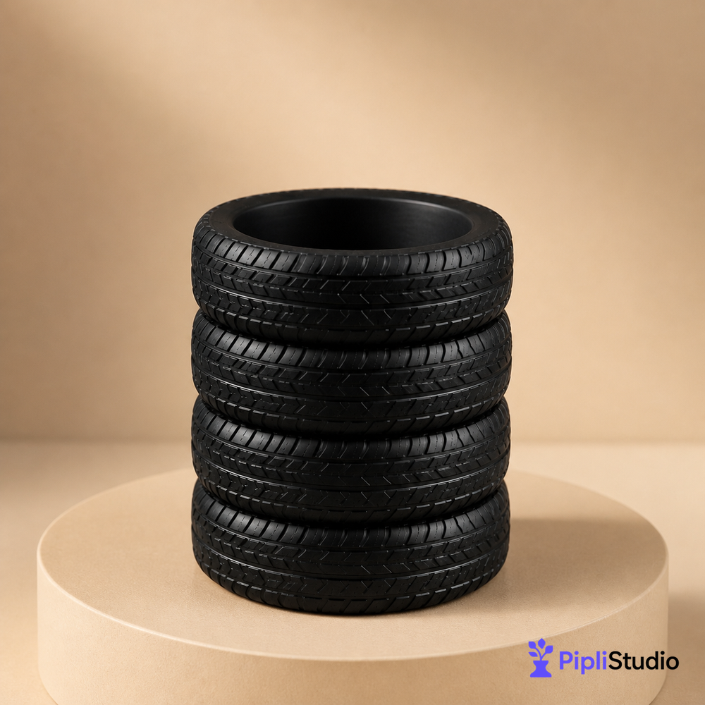 Tyre Stack Pen Holder – Stylish Desk Organisation