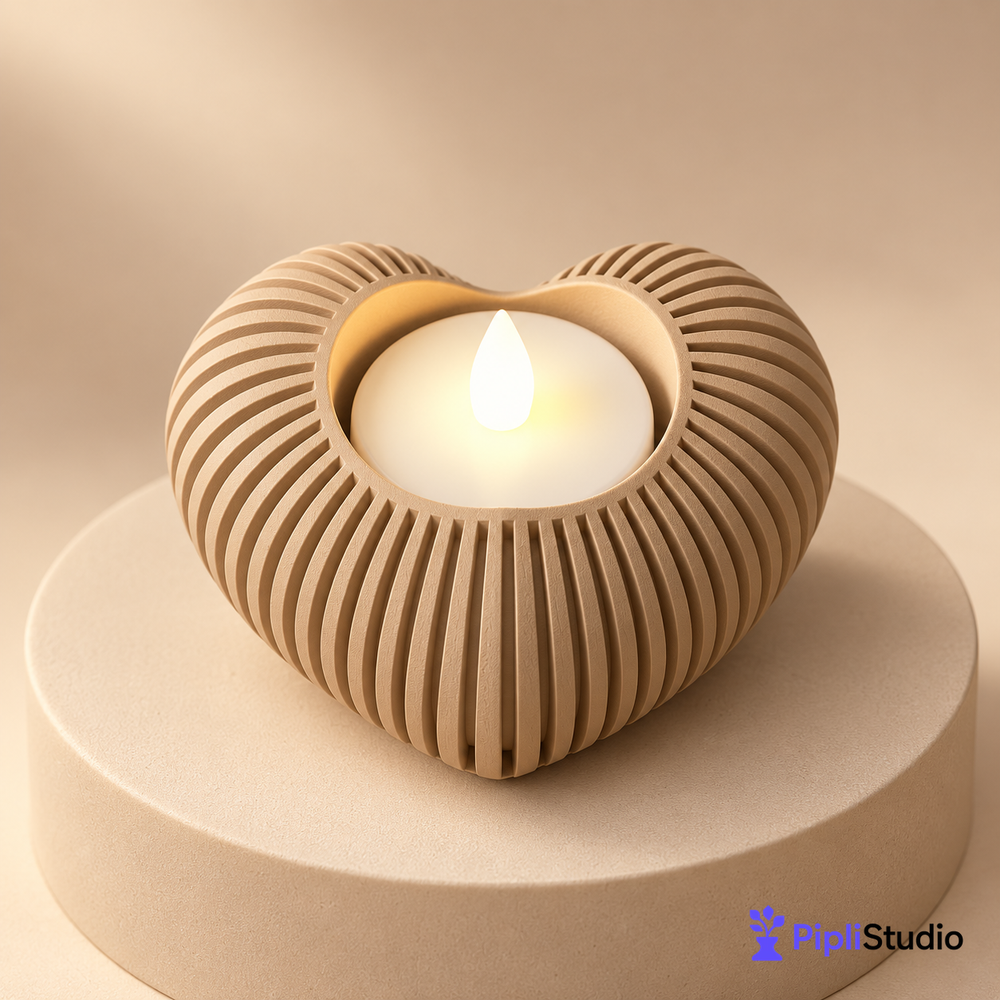 Heart LED Tealight Holder for Cozy Ambience
