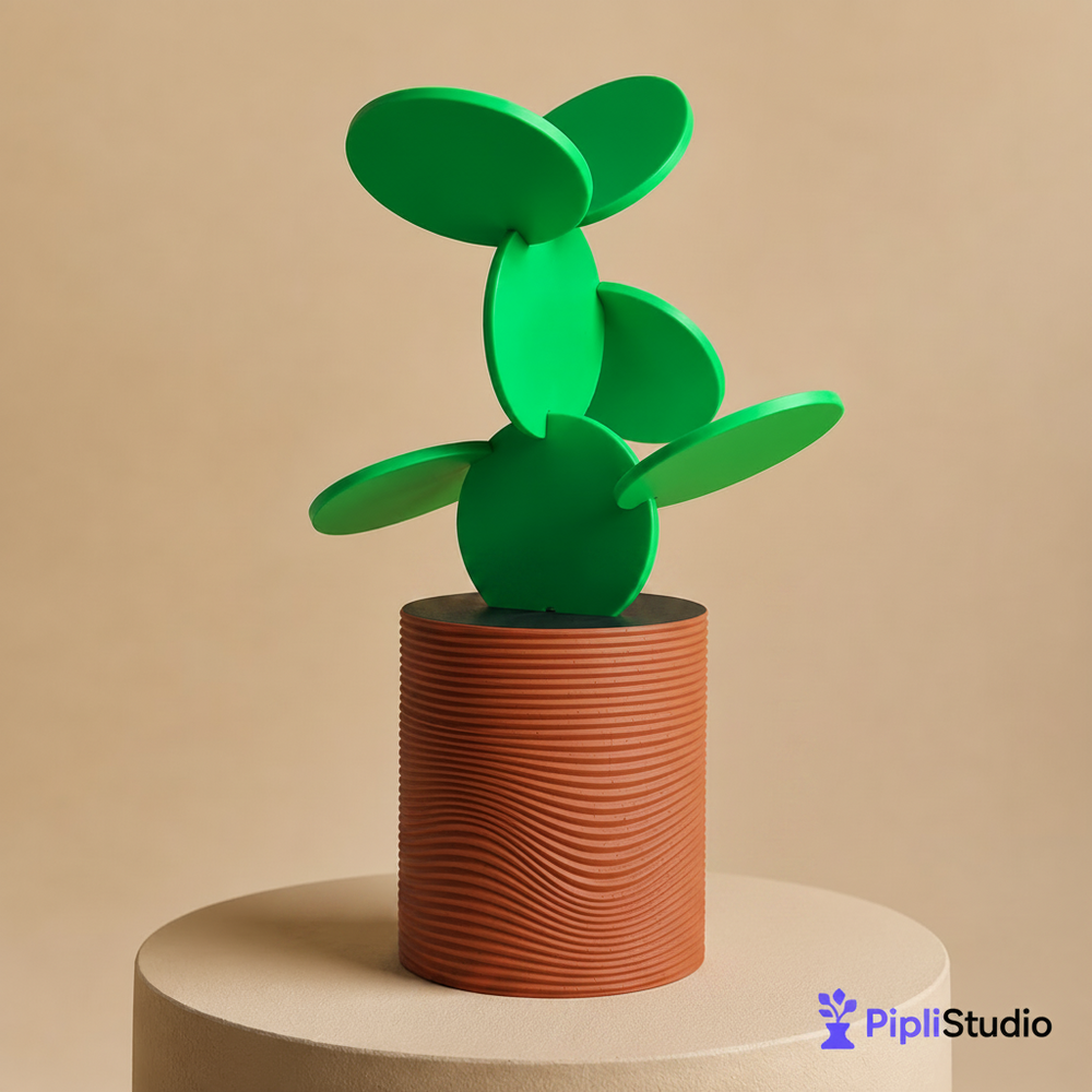 Cactus Coaster Vase – Stylish Space-Saving Decor