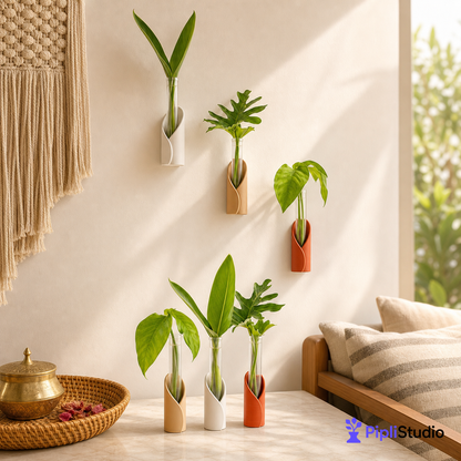 Wrap Tube Propagation Vase Holder for Wall & Table