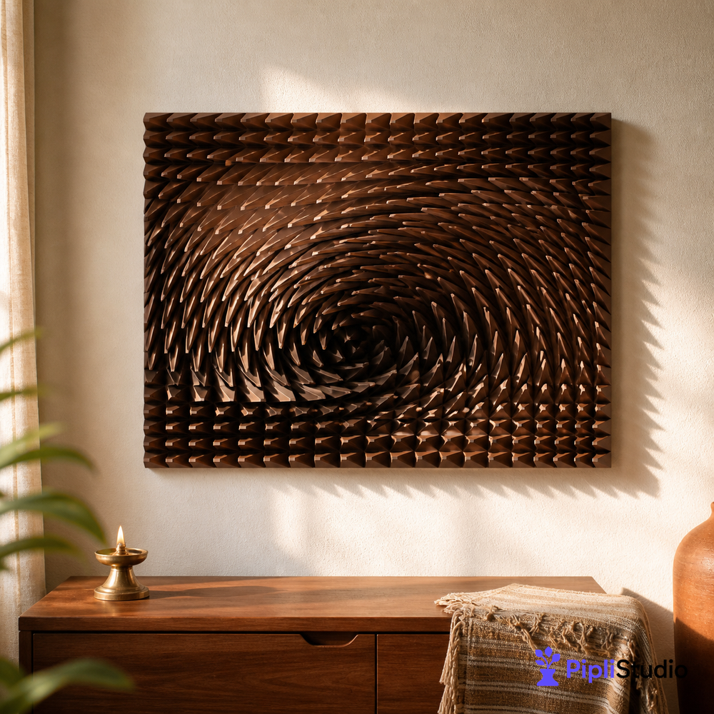Copper Spiral 3D Wall Art – Bold Modern Statement