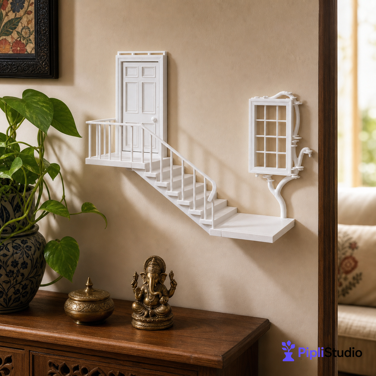 Enchanted Fairy Door Wall Shelf Decor