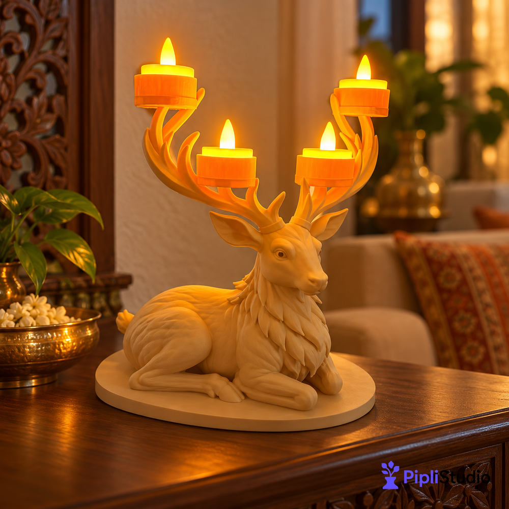 Deer Led Tealight Holder