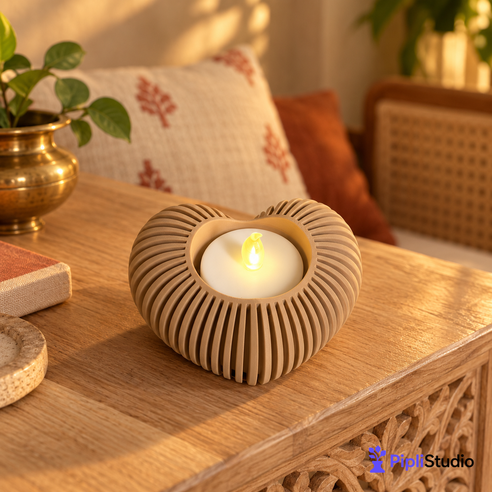 Heart LED Tealight Holder for Cozy Ambience