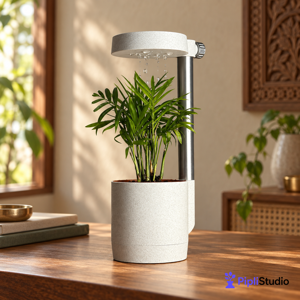 Nimbus Desk Planter Vase With Drip Tray (Manual)