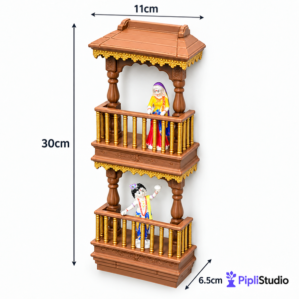 Radha Krishna Jharokha Wall Decor – Traditional Indian Heritage Showpiece