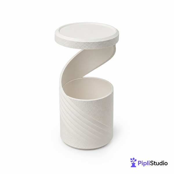Spiral Desk Vase with Drip Tray (Manual)
