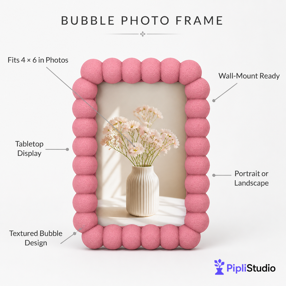 Bubble 4x6 Photo Frame – Tabletop & Wall-Mount