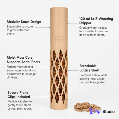 Modular Self-Watering Moss Pole for Climbers
