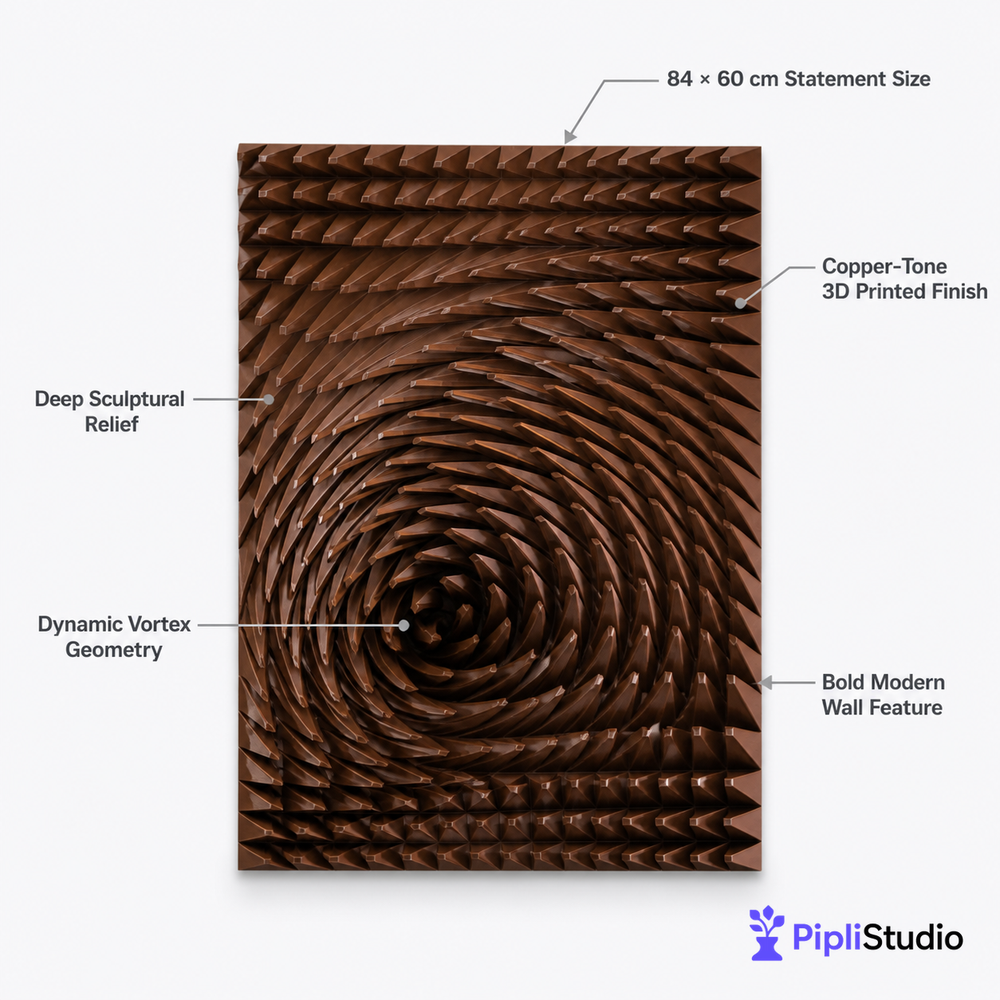 Copper Spiral 3D Wall Art – Bold Modern Statement