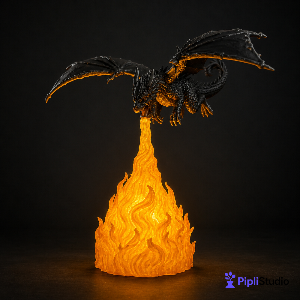GOT Themed Dragon Flame LED Lamp – Cinematic Fantasy Glow