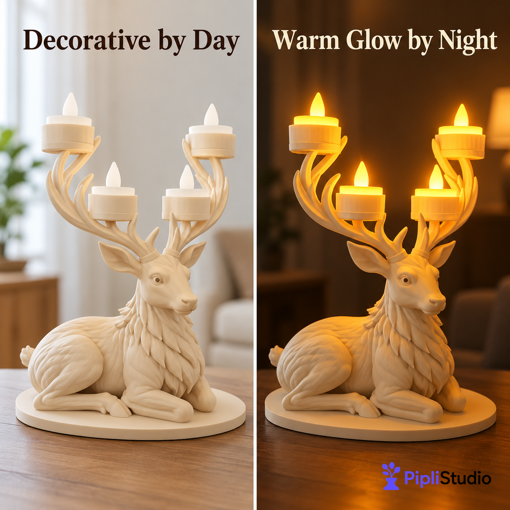 Deer Led Tealight Holder