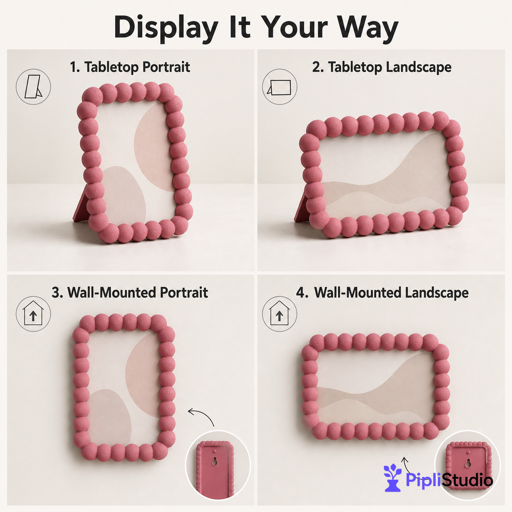 Bubble 4x6 Photo Frame – Tabletop & Wall-Mount