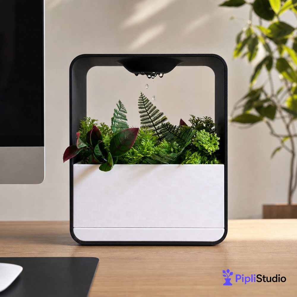 Cloud XL Self-Watering Desk Planter Vase with Drip Tray