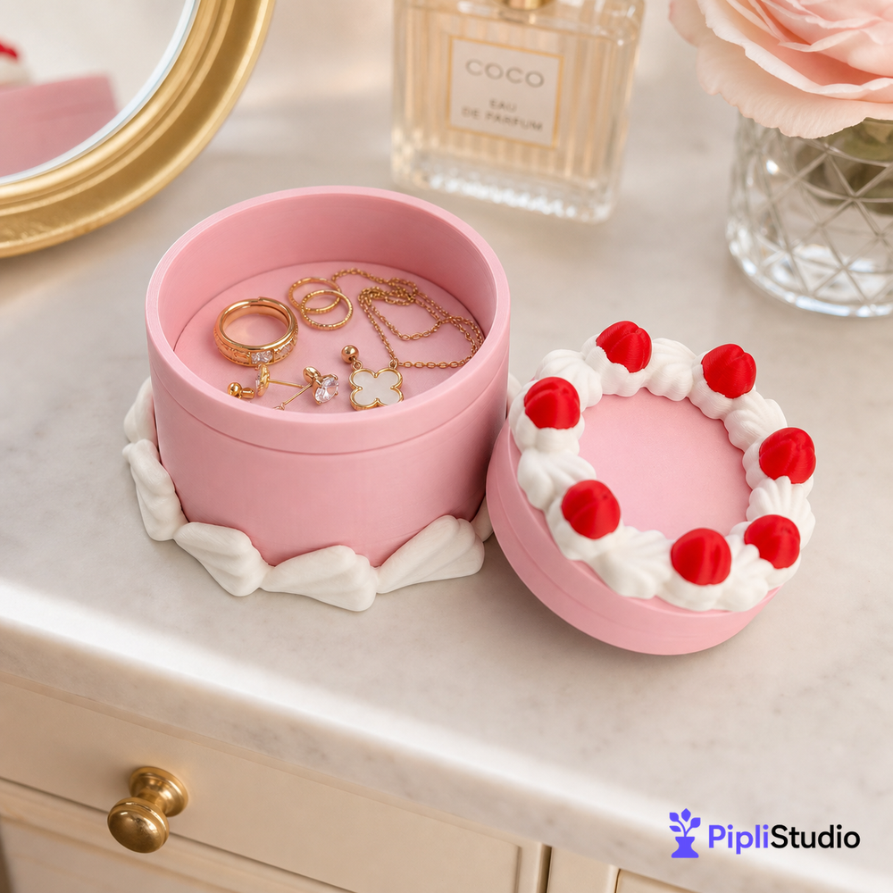 Round Cake Container - Jewelry Box