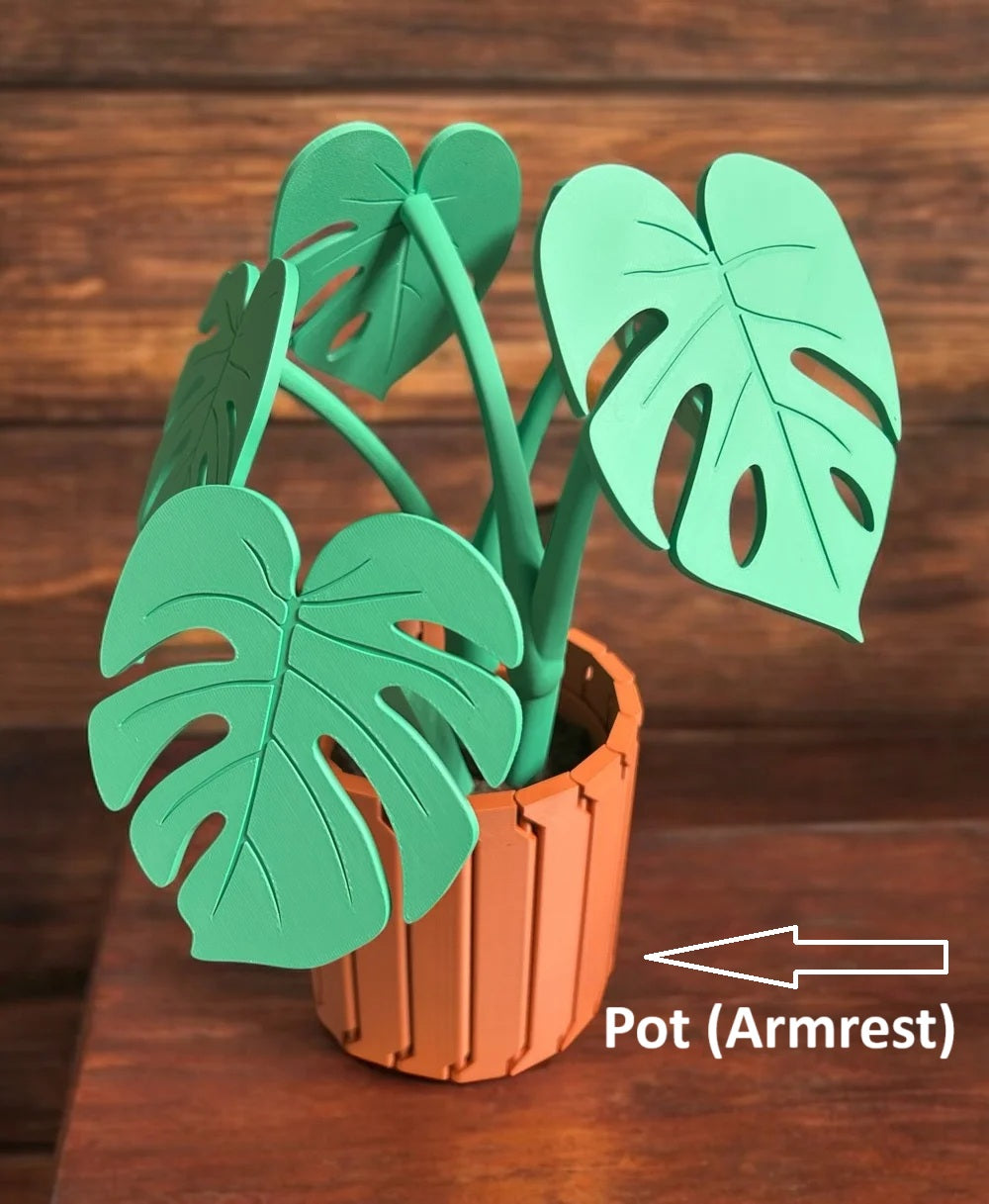 Leafix Monstera Coaster Set With Magnetic Leaves & Pot