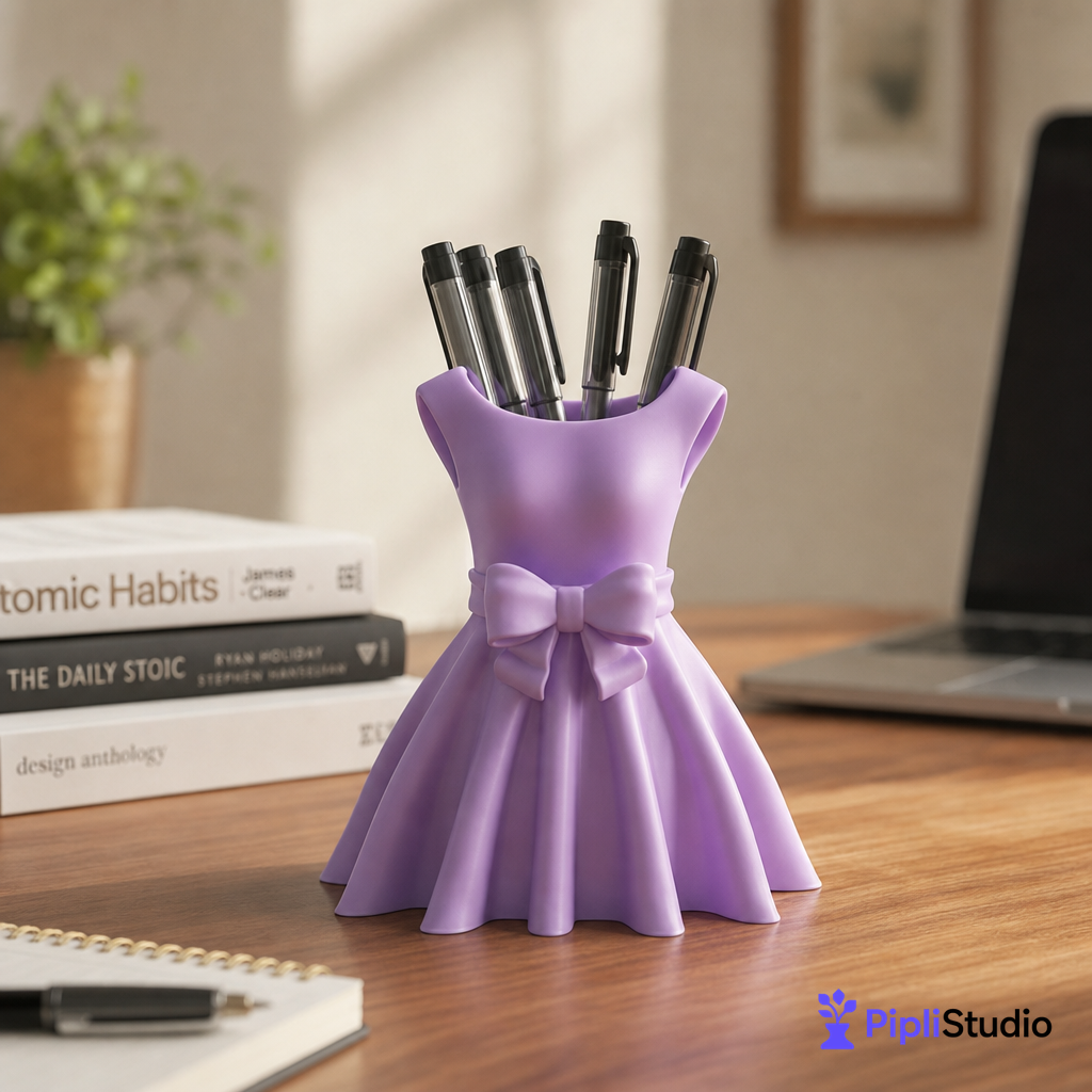 dress-shaped-pen-holder-single-colour