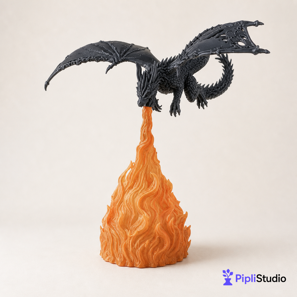 GOT Themed Dragon Flame LED Lamp – Cinematic Fantasy Glow