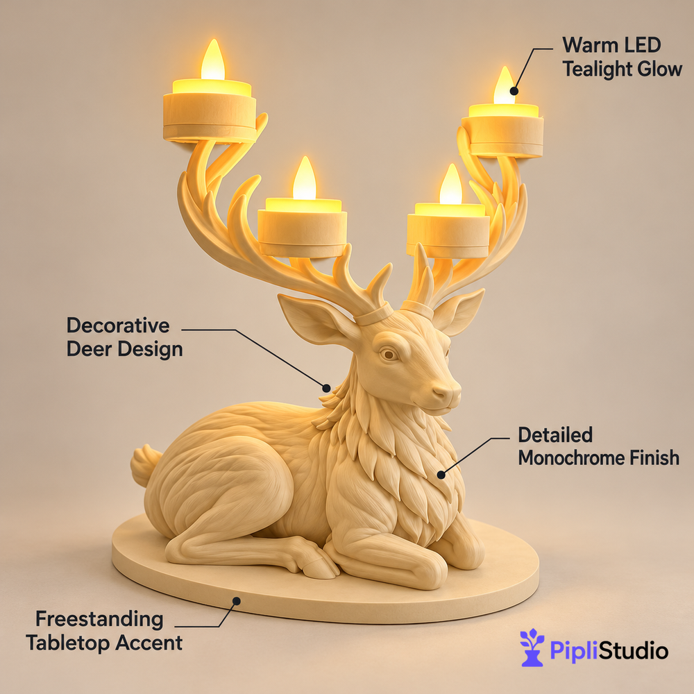 Deer Led Tealight Holder