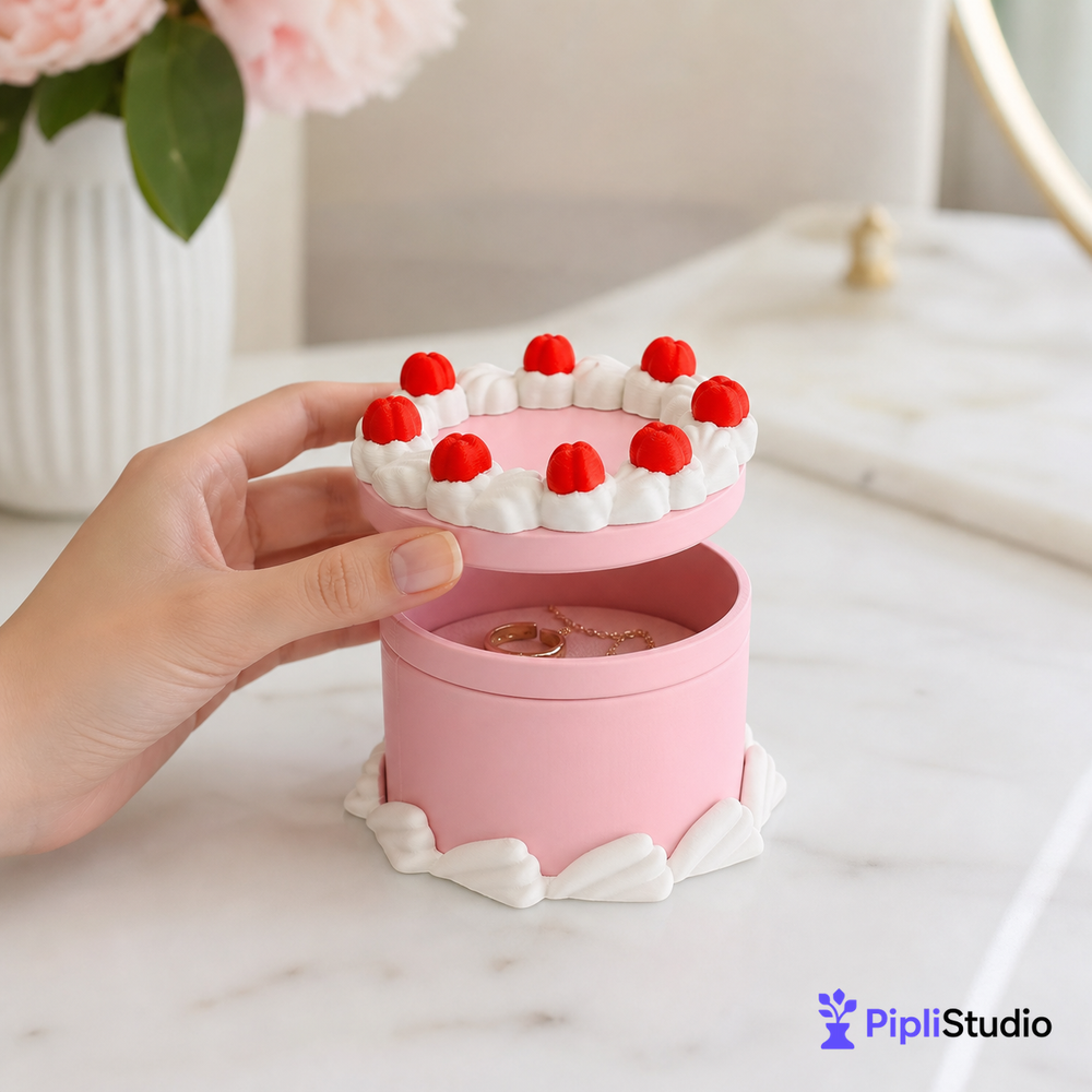 Round Cake Container - Jewelry Box