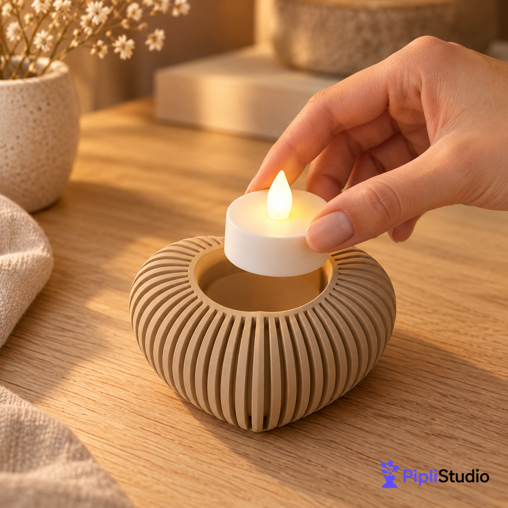 Heart LED Tealight Holder for Cozy Ambience
