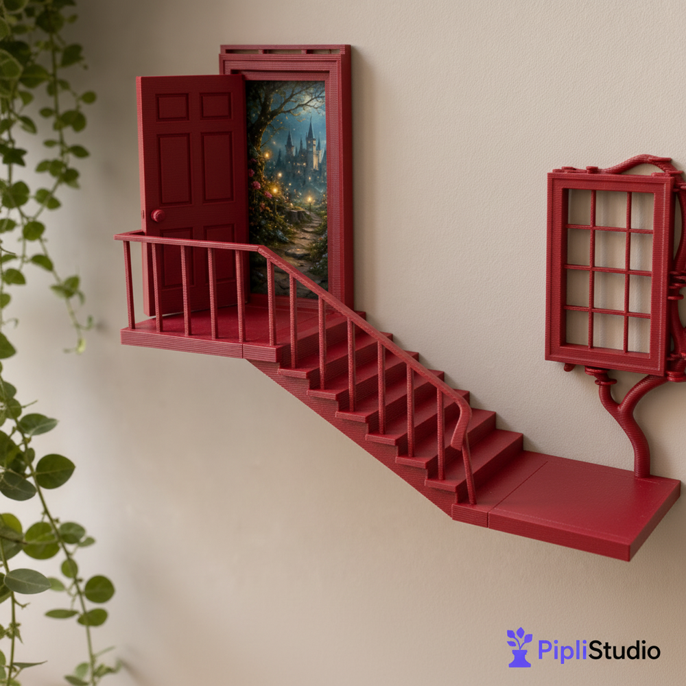 Enchanted Fairy Door Wall Shelf Decor