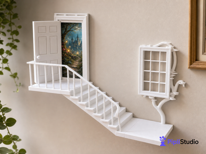 Enchanted Fairy Door Wall Shelf Decor