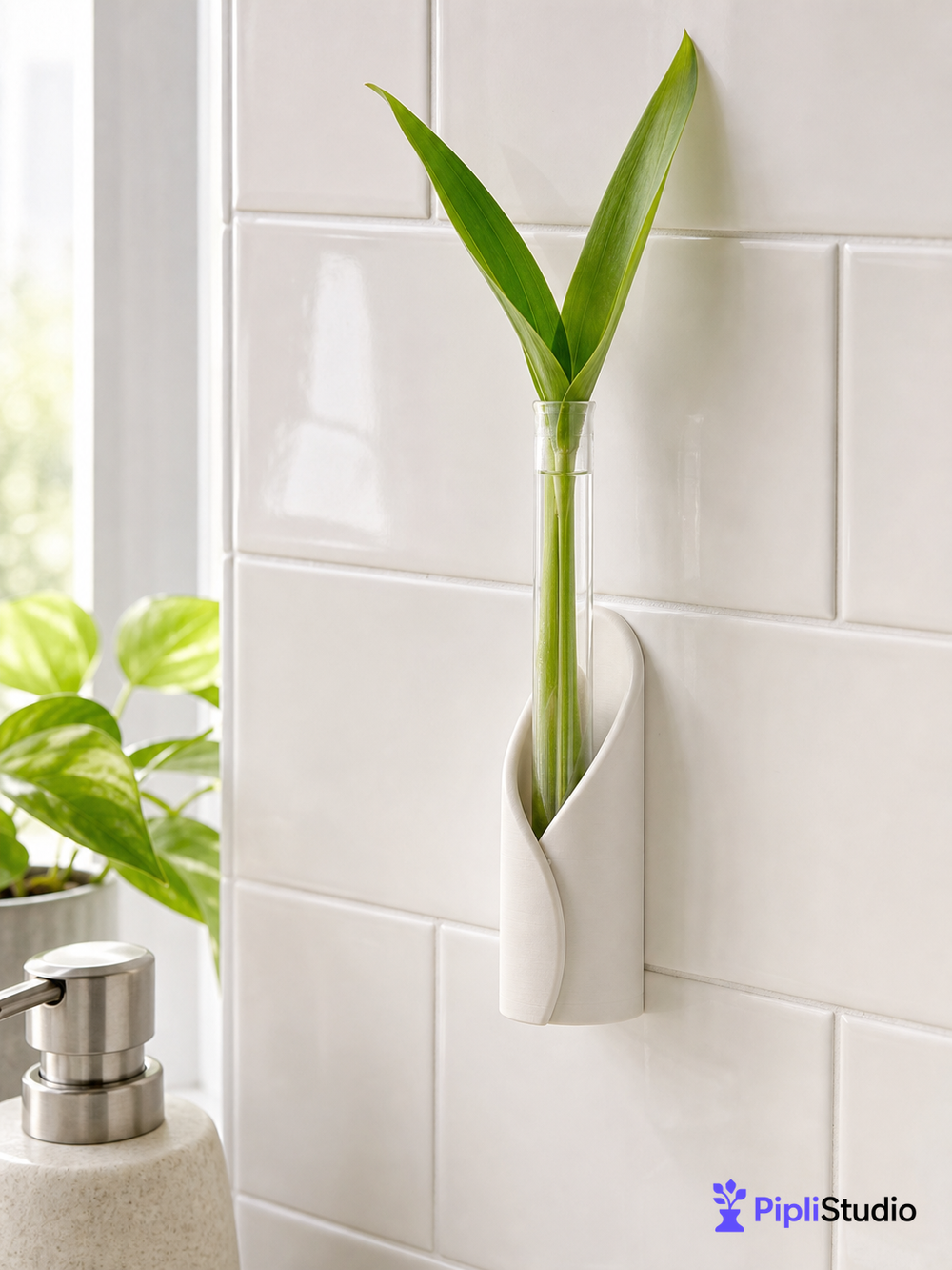 Wrap Tube Propagation Vase Holder for Wall & Table (Set Of 6)