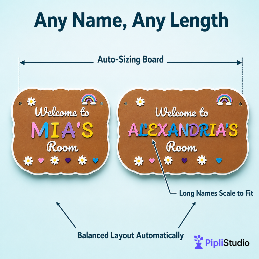 Personalized Kids Room/Home Sign – Custom Name Decor