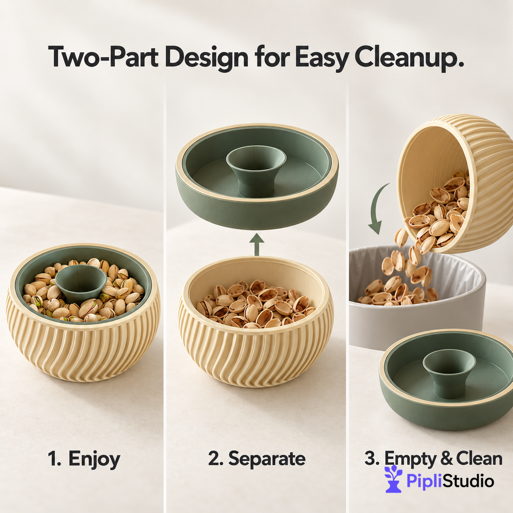 Pistachio Bowl with Hidden Waste Compartment (Pista Bowl)