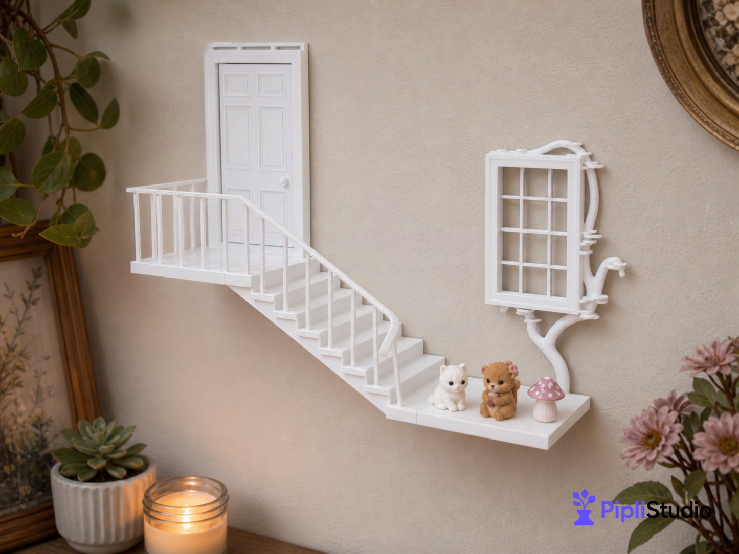 Enchanted Fairy Door Wall Shelf Decor