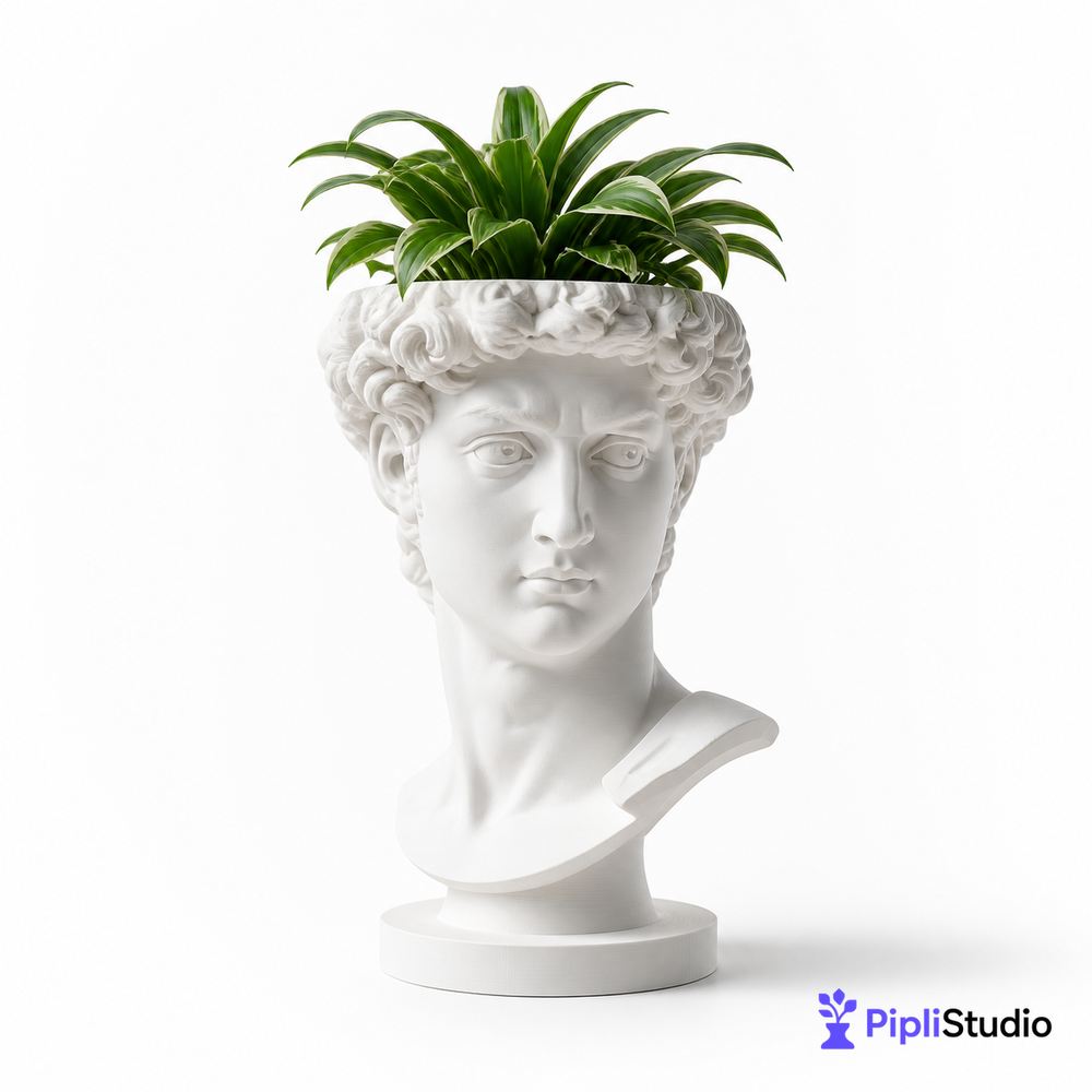 Renaissance Bust Planter with Drainage Base