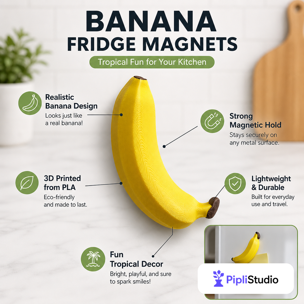 Banana Fridge Magnets – Fun Kitchen & Home Decor