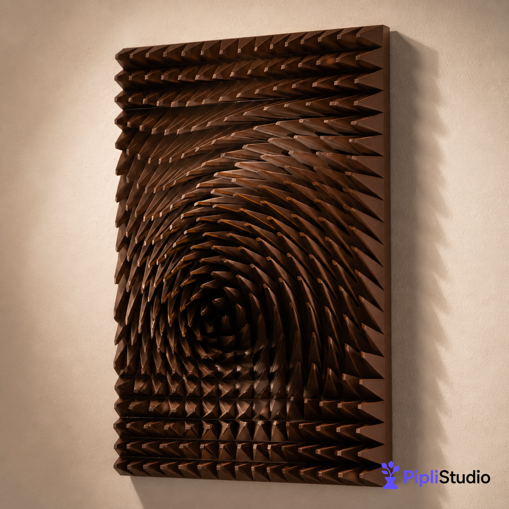 Copper Spiral 3D Wall Art – Bold Modern Statement