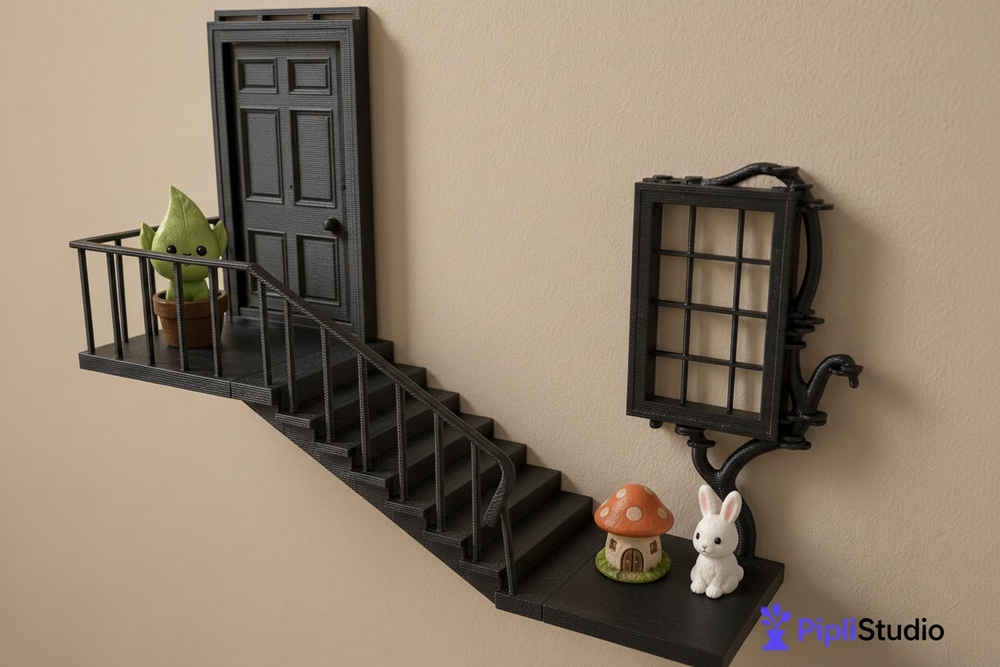 Enchanted Fairy Door Wall Shelf Decor
