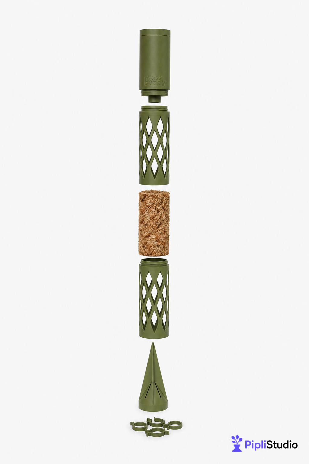 Modular Self-Watering Moss Pole for Climbers