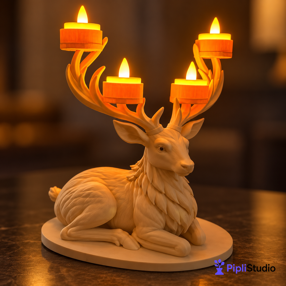 Deer Led Tealight Holder