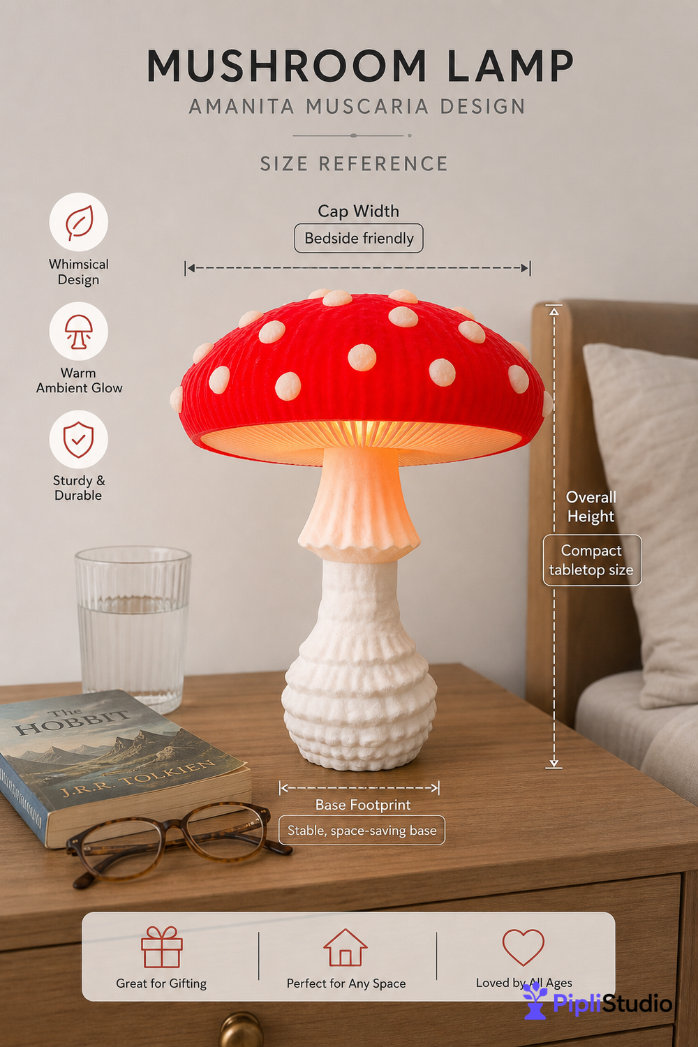 Mushroom Lamp – Amanita Muscaria Design