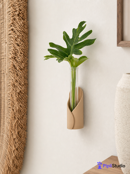 Wrap Tube Propagation Vase Holder for Wall & Table