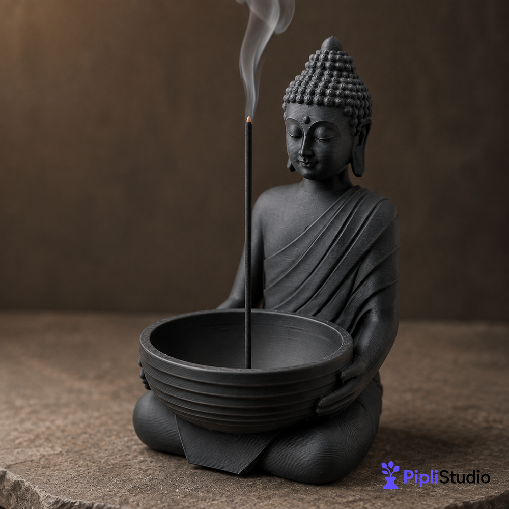Buddha Incense Holder for Calming Spaces (Single Colour)
